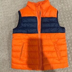 Janie and Jack Bright Orange and Navy Vest